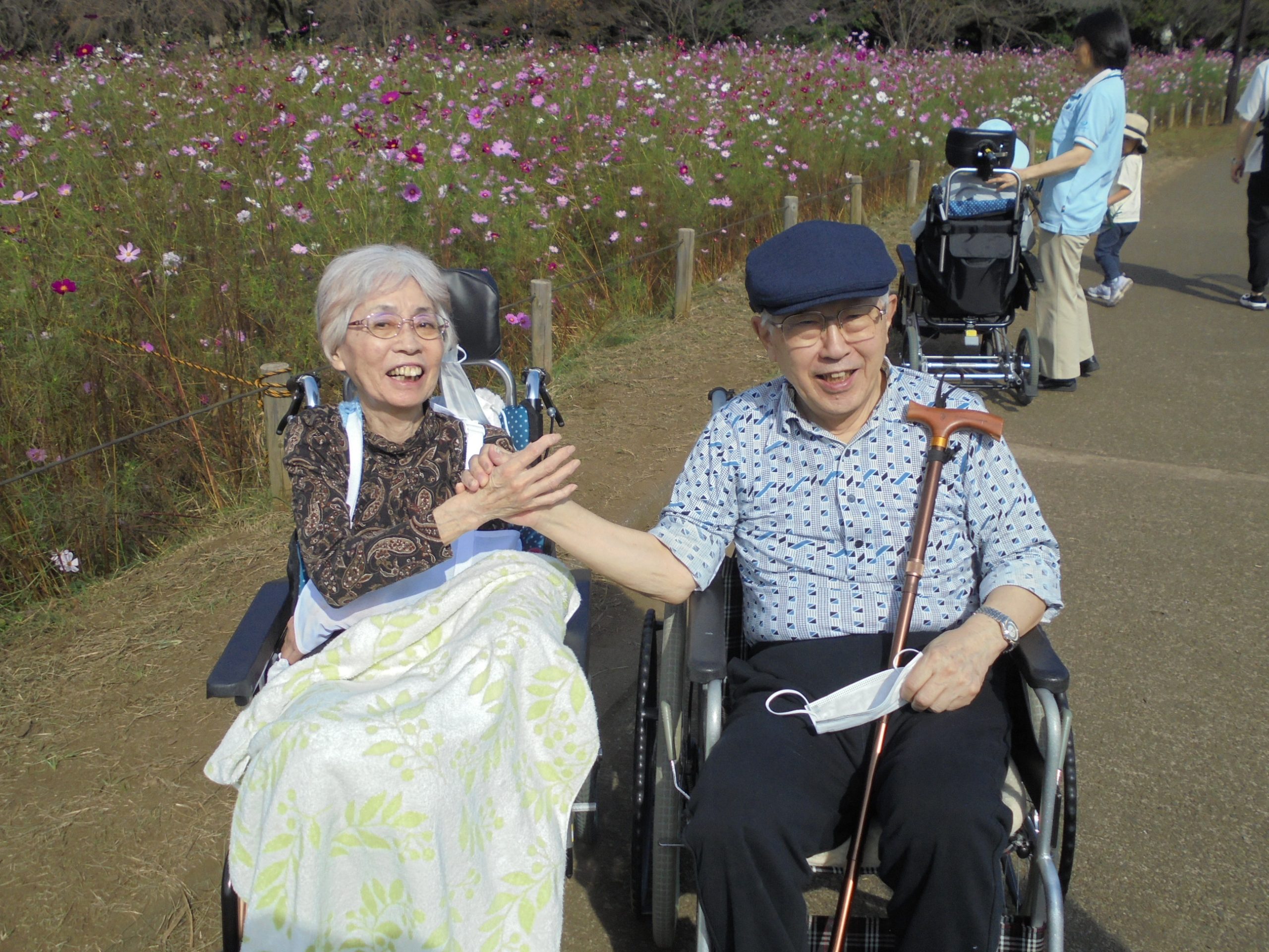 紅葉の公園を散歩